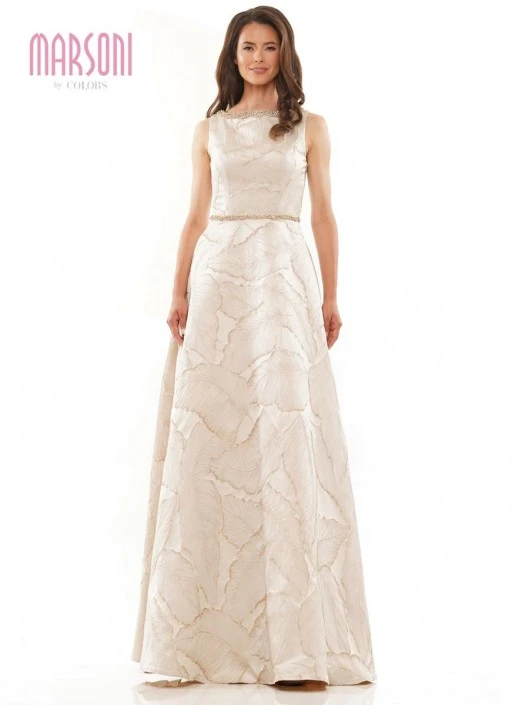 Marsoni By Colors MV1224 Jacquard A-Line MOB Gown 6 Marsoni By Colors MV1224 Jacquard A-Line MOB Gown - Image 4