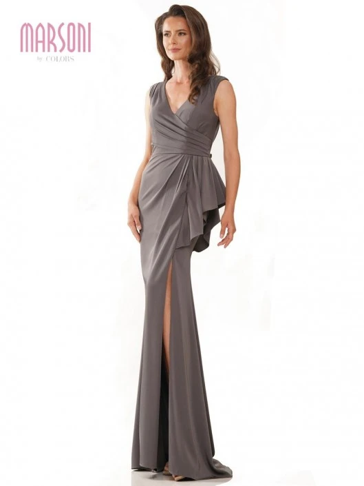 Marsoni By Colors MV1227 Ruffle Accent Mothers Gown 6 Marsoni By Colors MV1227 Ruffle Accent Mothers Gown - Image 4