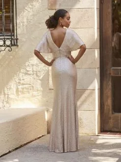 Christina Wu Celebration 22141 Flutter Sleeve Sequin Gown 6 Christina Wu Celebration 22141 Flutter Sleeve Sequin Gown -Outlet Prom Dresses Store S23 CW 22141 02 529x705