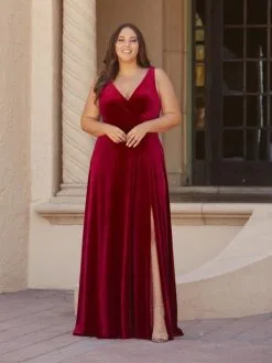 Christina Wu Celebration 22153 Velvet Bridesmaid Dress -Outlet Prom Dresses Store S23 CW 22153 03 529x705
