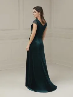 Christina Wu Elegance 17108 Velvet Mother Of Bride Gown -Outlet Prom Dresses Store S23 CWE 17108 02 529x705