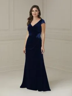 Christina Wu Elegance 17108 Velvet Mother Of Bride Gown -Outlet Prom Dresses Store S23 CWE 17108 04 529x705