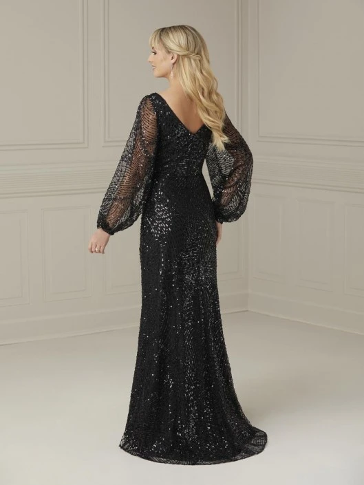 Christina Wu Elegance 17114 Long Sleeve Sequin Lace Gown 4 Christina Wu Elegance 17114 Long Sleeve Sequin Lace Gown - Image 2