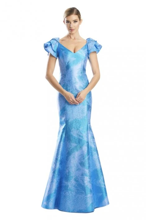 Alexander By Daymor 1775 Ruffle Sleeve Mothers Gown 5 Alexander By Daymor 1775 Ruffle Sleeve Mothers Gown - Image 3