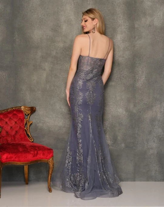 Dave And Johnny 10646 Shimmering Sheer Prom Dress 4 Dave And Johnny 10646 Shimmering Sheer Prom Dress - Image 2