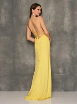 Dave And Johnny 10674 One Shoulder High Slit Gown 5 Dave And Johnny 10674 One Shoulder High Slit Gown -Outlet Prom Dresses Store S23 DJ 10674 02