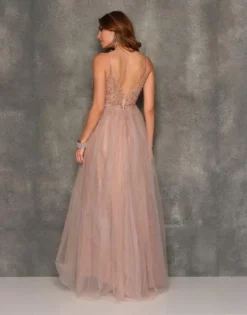 Dave And Johnny 10701 Shimmering Mauve Prom Dress -Outlet Prom Dresses Store S23 DJ 10701 02