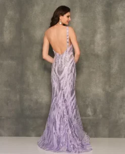 Dave And Johnny 10723 One Shoulder Prom Dress -Outlet Prom Dresses Store S23 DJ 10723 02