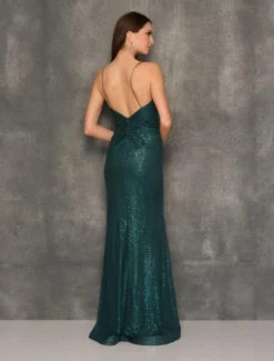 Dave And Johnny 10783 Shimmering Emerald Prom Dress -Outlet Prom Dresses Store S23 DJ 10783 02 536x705