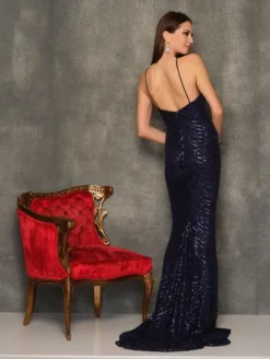 Dave And Johnny 10788 High Halter Neck Prom Dress -Outlet Prom Dresses Store S23 DJ 10788 02