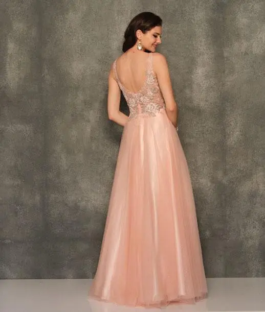 Dave And Johnny 10819 Shimmering Blush Prom Dress 4 Dave And Johnny 10819 Shimmering Blush Prom Dress - Image 2