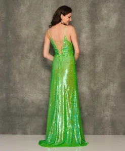 Dave And Johnny 10873 Iridescent Prom Dress -Outlet Prom Dresses Store S23 DJ 10873 02