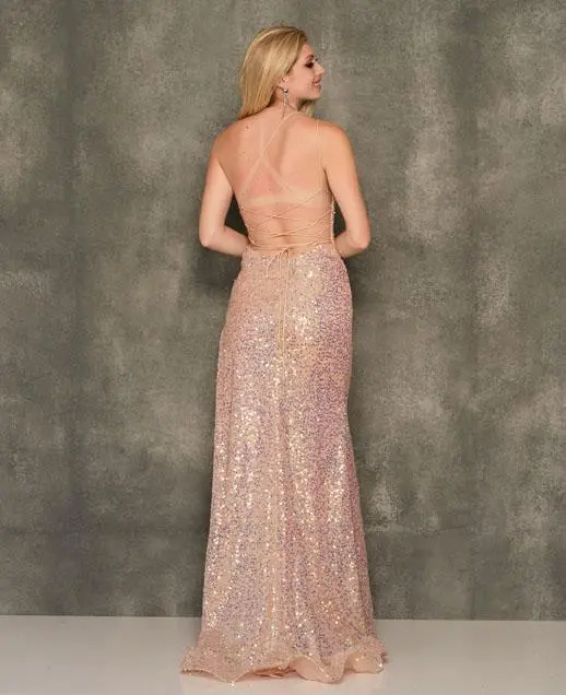 Dave And Johnny 10954 Sparkling One Shoulder Gown 4 Dave And Johnny 10954 Sparkling One Shoulder Gown - Image 2