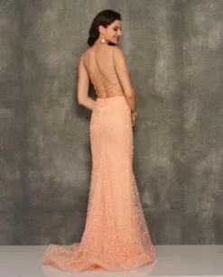 Dave And Johnny 10956 Lace Up Back Prom Dress -Outlet Prom Dresses Store S23 DJ 10956 02
