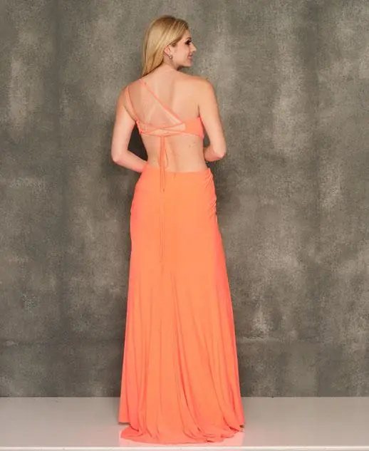 Dave And Johnny 10974 One Shoulder Cut Out Gown 4 Dave And Johnny 10974 One Shoulder Cut Out Gown - Image 2