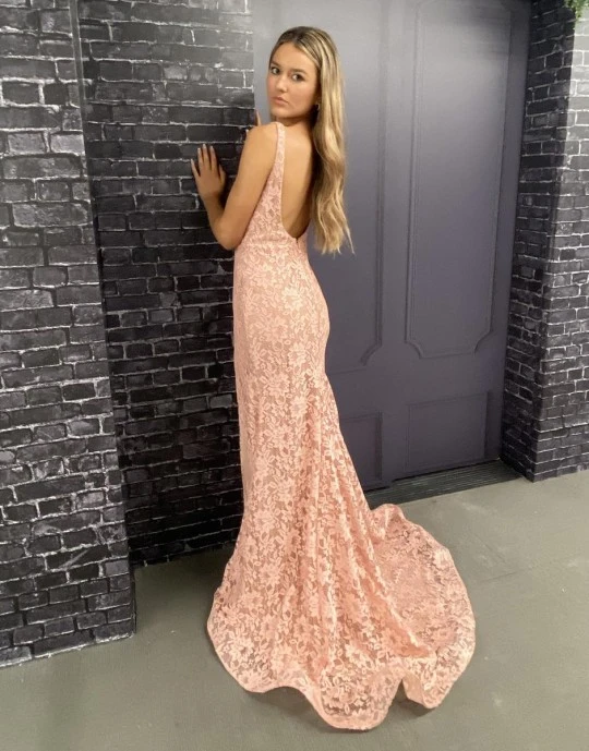 Dave And Johnny 11061 Rose Gold Prom Dress 4 Dave And Johnny 11061 Rose Gold Prom Dress - Image 2