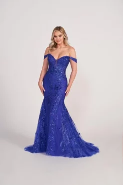 Ellie Wilde By Mon Cheri EW34007 Off Shoulder Prom Dress -Outlet Prom Dresses Store S23 EW EW34007 03 470x705