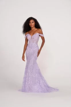 Ellie Wilde By Mon Cheri EW34007 Off Shoulder Prom Dress -Outlet Prom Dresses Store S23 EW EW34007 05 470x705