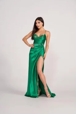 Ellie Wilde By Mon Cheri Ellie Wilde EW34008 Feminine Satin Prom Dress -Outlet Prom Dresses Store S23 EW EW34008 04 470x705