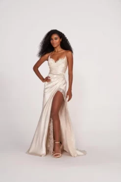 Ellie Wilde By Mon Cheri Ellie Wilde EW34008 Feminine Satin Prom Dress -Outlet Prom Dresses Store S23 EW EW34008 05 470x705