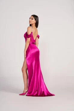 Ellie Wilde By Mon Cheri Ellie Wilde EW34010 Sheer Corset Satin Prom Dress -Outlet Prom Dresses Store S23 EW EW34010 02 470x705