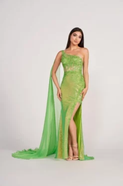 Ellie Wilde By Mon Cheri Ellie Wilde EW34020 One Shoulder Drape Prom Dress -Outlet Prom Dresses Store S23 EW EW34020 03 470x705