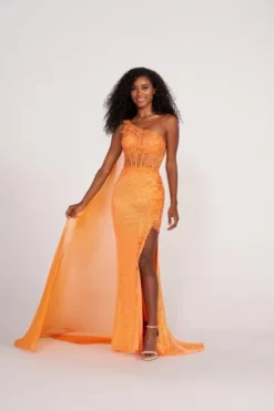 Ellie Wilde By Mon Cheri Ellie Wilde EW34020 One Shoulder Drape Prom Dress -Outlet Prom Dresses Store S23 EW EW34020 05 470x705