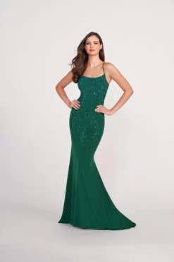 Ellie Wilde By Mon Cheri Ellie Wilde EW34025 Glitter Jersey Prom Dress -Outlet Prom Dresses Store S23 EW EW34025 04 470x705