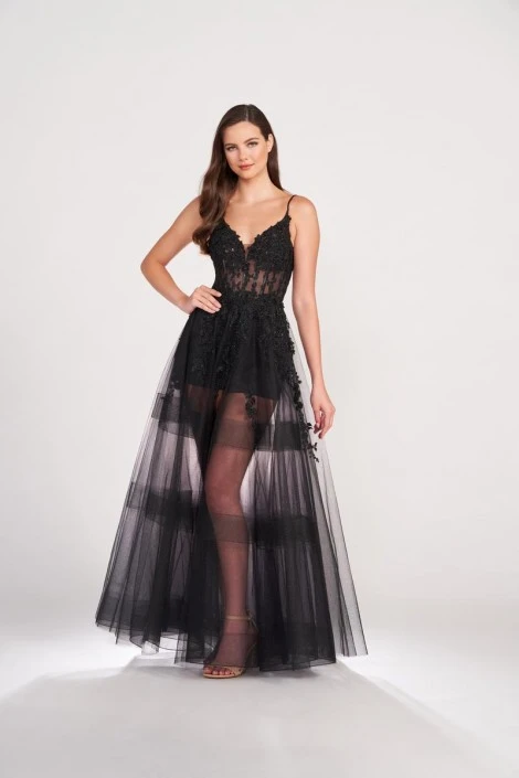 Ellie Wilde By Mon Cheri Ellie Wilde EW34032 Jaw Dropping Sheer Gown 7 Ellie Wilde By Mon Cheri Ellie Wilde EW34032 Jaw Dropping Sheer Gown - Image 5