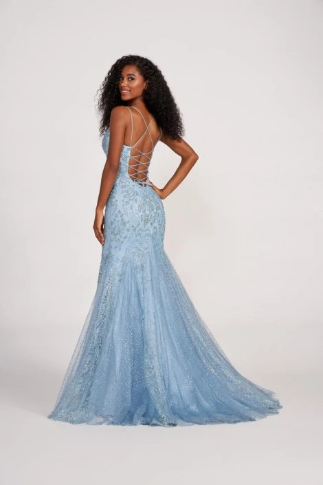 Ellie Wilde By Mon Cheri Ellie Wilde EW34045 Lace Up Back Prom Dress 4 Ellie Wilde By Mon Cheri Ellie Wilde EW34045 Lace Up Back Prom Dress - Image 2