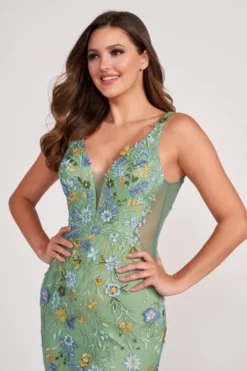 Ellie Wilde By Mon Cheri Ellie Wilde EW34047 Floral Scoop Back Prom Dress -Outlet Prom Dresses Store S23 EW EW34047 03 470x705