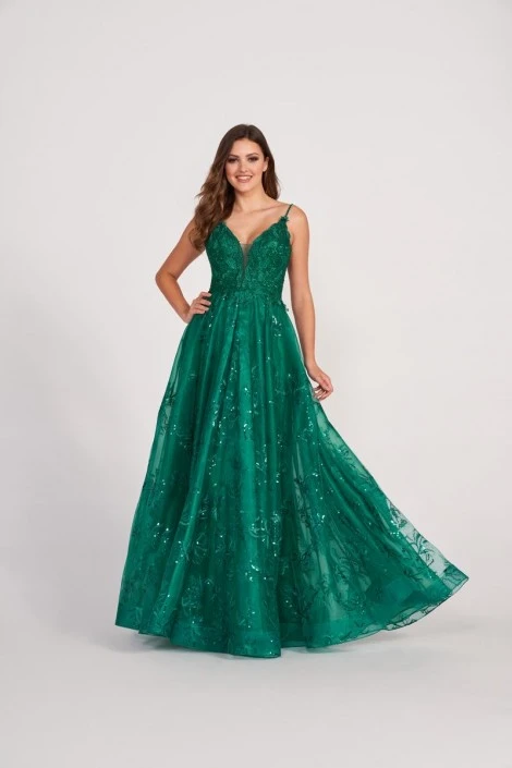 Ellie Wilde By Mon Cheri Ellie Wilde EW34051 Sparkling A-Line Prom Dress 7 Ellie Wilde By Mon Cheri Ellie Wilde EW34051 Sparkling A-Line Prom Dress - Image 5