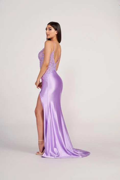 Ellie Wilde By Mon Cheri Ellie Wilde EW34052 Sleek Satin Prom Dress 4 Ellie Wilde By Mon Cheri Ellie Wilde EW34052 Sleek Satin Prom Dress - Image 2