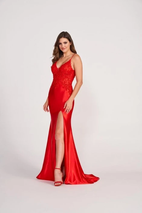 Ellie Wilde By Mon Cheri Ellie Wilde EW34052 Sleek Satin Prom Dress 7 Ellie Wilde By Mon Cheri Ellie Wilde EW34052 Sleek Satin Prom Dress - Image 5