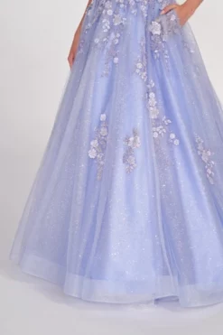 Ellie Wilde By Mon Cheri Ellie Wilde EW34055 Shimmering Floral Prom Dress -Outlet Prom Dresses Store S23 EW EW34055 05 470x705