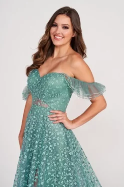 Ellie Wilde By Mon Cheri Ellie Wilde EW34063 Boho Ruffle Prom Dress -Outlet Prom Dresses Store S23 EW EW34063 04 470x705
