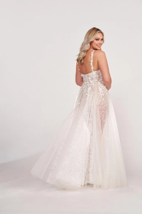 Ellie Wilde By Mon Cheri Ellie Wilde EW34070 Floral 3D Lace Prom Dress 4 Ellie Wilde By Mon Cheri Ellie Wilde EW34070 Floral 3D Lace Prom Dress - Image 2