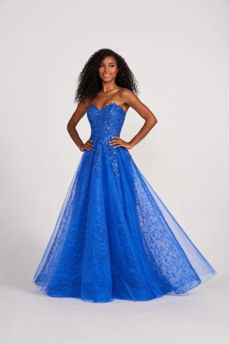 Ellie Wilde By Mon Cheri Ellie Wilde EW34073 Removable Puff Sleeve Gown 5 Ellie Wilde By Mon Cheri Ellie Wilde EW34073 Removable Puff Sleeve Gown - Image 3