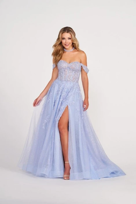 Ellie Wilde By Mon Cheri Ellie Wilde EW34081 Dreamy Glitter Prom Dress 5 Ellie Wilde By Mon Cheri Ellie Wilde EW34081 Dreamy Glitter Prom Dress - Image 3