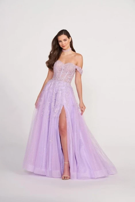 Ellie Wilde By Mon Cheri Ellie Wilde EW34081 Dreamy Glitter Prom Dress 6 Ellie Wilde By Mon Cheri Ellie Wilde EW34081 Dreamy Glitter Prom Dress - Image 4