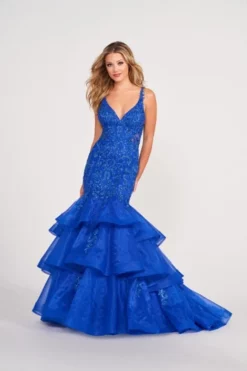 Ellie Wilde By Mon Cheri Ellie Wilde EW34082 Ruffle Mermaid Prom Dress -Outlet Prom Dresses Store S23 EW EW34082 04 470x705