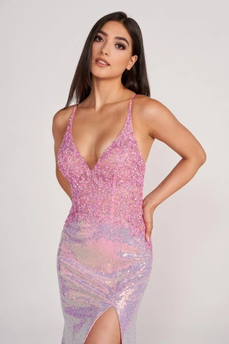 Ellie Wilde By Mon Cheri Ellie Wilde EW34087 Sparkling Sequin Prom Dress 6 Ellie Wilde By Mon Cheri Ellie Wilde EW34087 Sparkling Sequin Prom Dress - Image 4
