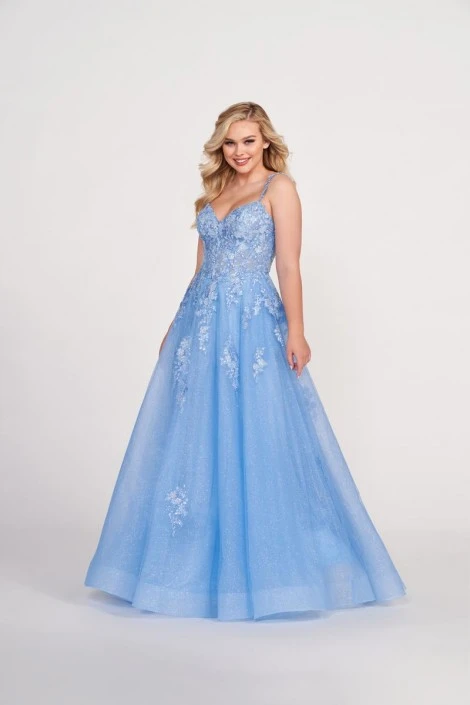 Ellie Wilde By Mon Cheri Ellie Wilde EW34098 Floral 3D Lace Prom Dress 5 Ellie Wilde By Mon Cheri Ellie Wilde EW34098 Floral 3D Lace Prom Dress - Image 3