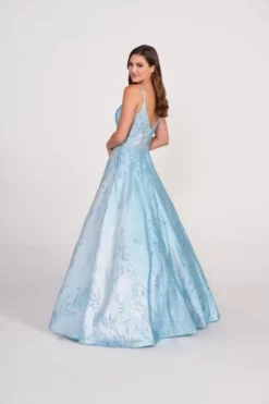 Ellie Wilde By Mon Cheri Ellie Wilde EW34106 Metallic Jacquard Prom Dress -Outlet Prom Dresses Store S23 EW EW34106 02 470x705