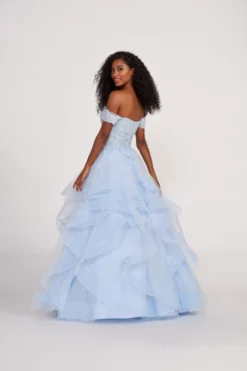 Ellie Wilde By Mon Cheri Ellie Wilde EW34108 Off Shoulder Ruffle Skirt Gown 7 Ellie Wilde By Mon Cheri Ellie Wilde EW34108 Off Shoulder Ruffle Skirt Gown -Outlet Prom Dresses Store S23 EW EW34108 02 470x705
