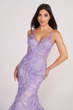 Ellie Wilde By Mon Cheri Ellie Wilde EW34110 Floral Sequin Mermaid Dress 9 Ellie Wilde By Mon Cheri Ellie Wilde EW34110 Floral Sequin Mermaid Dress -Outlet Prom Dresses Store S23 EW EW34110 04 470x705