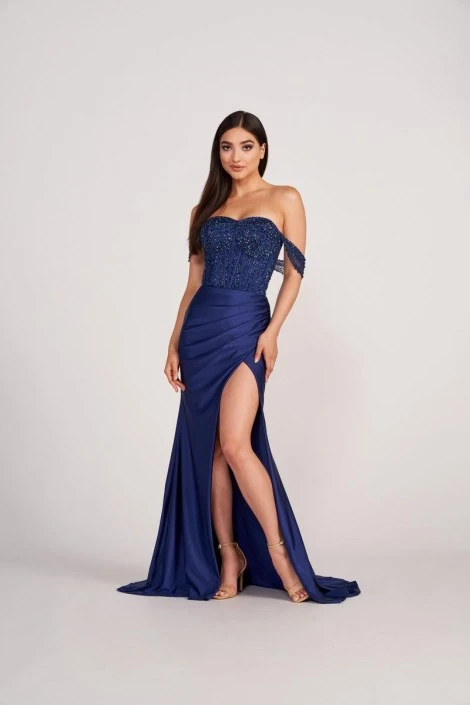 Ellie Wilde By Mon Cheri Ellie Wilde EW34112 Stretch Crystal Corset Prom Dress 5 Ellie Wilde By Mon Cheri Ellie Wilde EW34112 Stretch Crystal Corset Prom Dress - Image 3