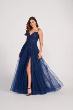 Ellie Wilde By Mon Cheri Ellie Wilde EW34116 Glitter Gown With Pockets -Outlet Prom Dresses Store S23 EW EW34116 03 470x705