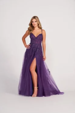 Ellie Wilde By Mon Cheri Ellie Wilde EW34116 Glitter Gown With Pockets -Outlet Prom Dresses Store S23 EW EW34116 04 470x705