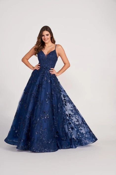 Ellie Wilde By Mon Cheri Ellie Wilde EW34119 Floral Organza Prom Dress 7 Ellie Wilde By Mon Cheri Ellie Wilde EW34119 Floral Organza Prom Dress - Image 5